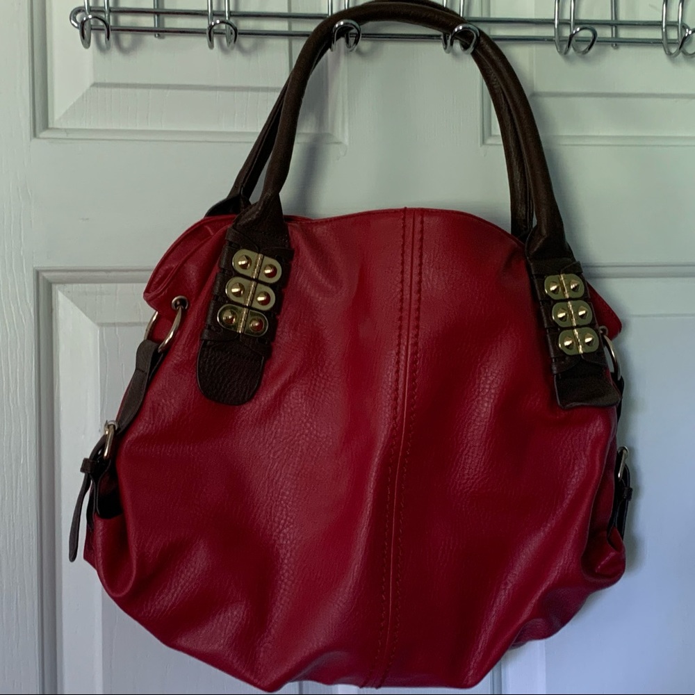 Red Pocketbook with Gold & Brown Assents